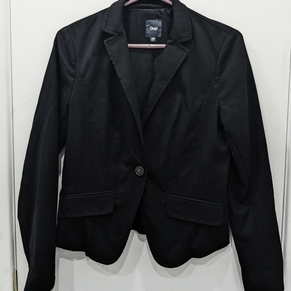 Gap Black One Button Blazer - Size 4 - Picture 1 of 3